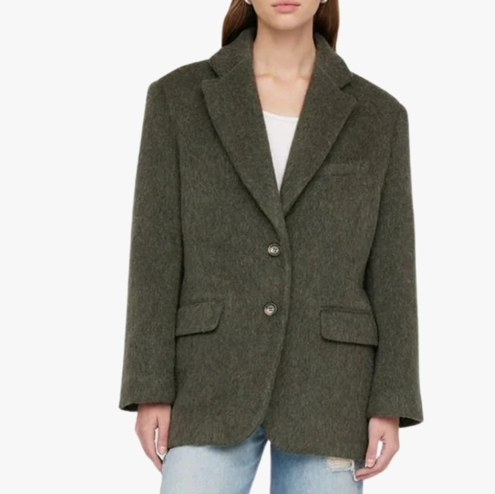 SALE!🎉 ANINE BING Quinn Wool Blend Blazer XXS NEW WITH TAGS! - Picture 2 of 8